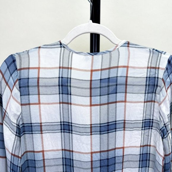 Joie Silk Plaid Button Down shirt - Picture 6 of 6